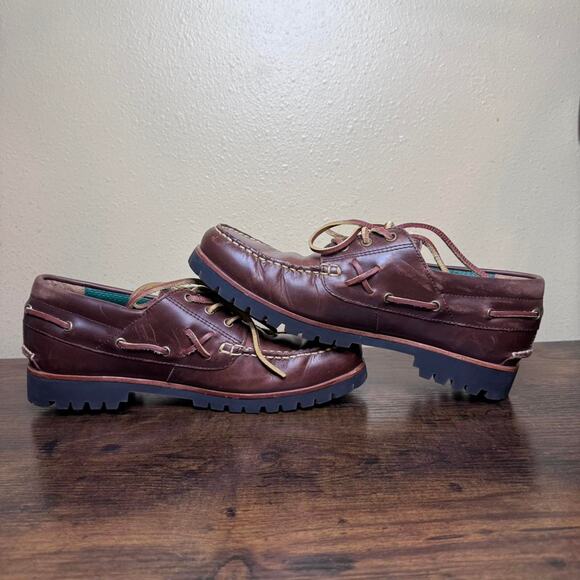 Polo Country Ranger Deck Brown Leather mens size 9 - Picture 2 of 5